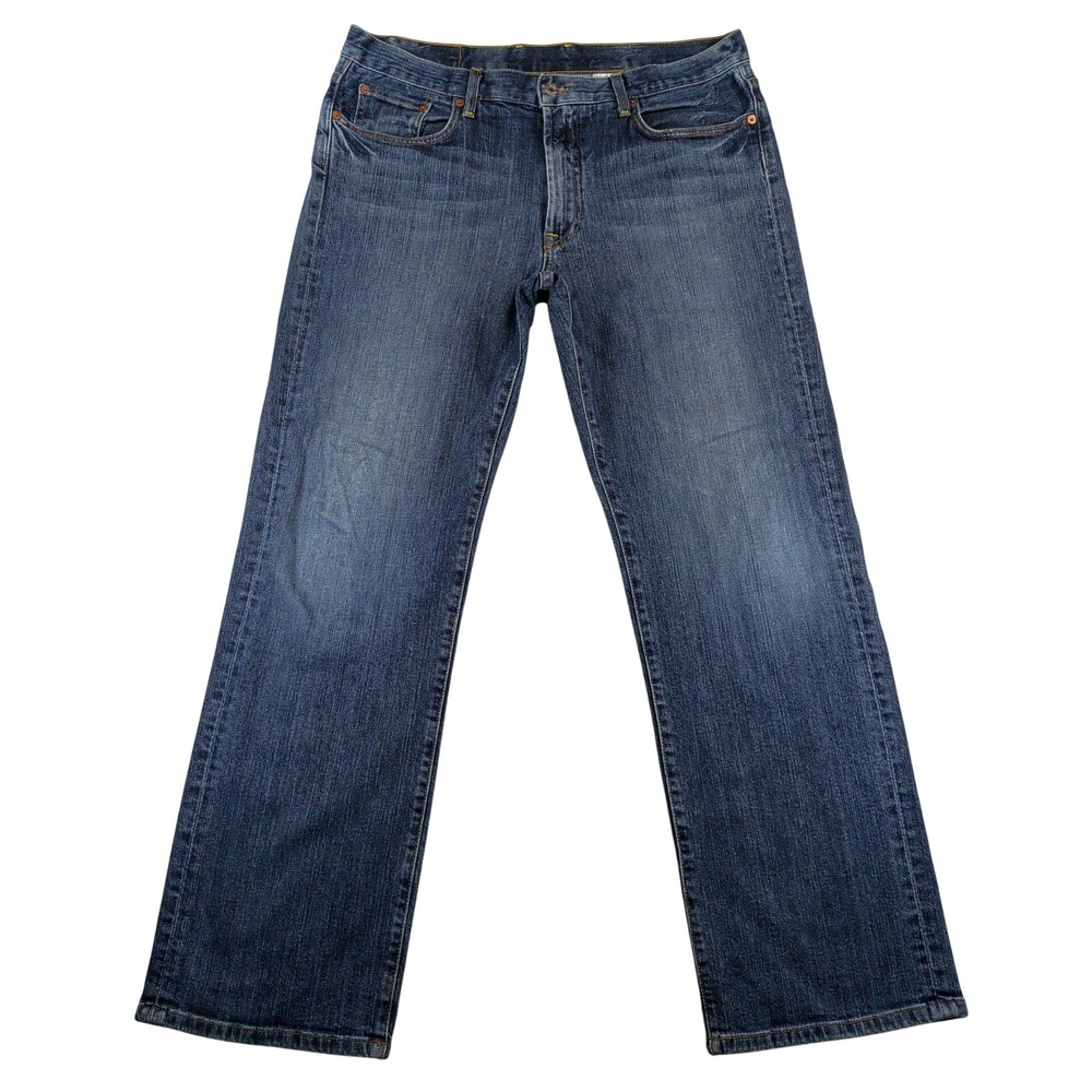 Lucky Brand Dungarees Mens 34 Blue Bootleg Jeans Made In USA 7183C73
